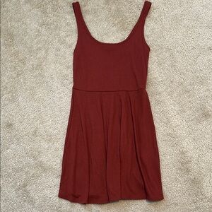 Burgundy Sleeveless Dress